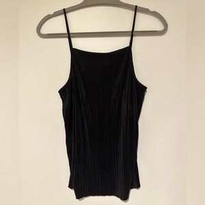 Club Monaco Black Plisse Tank
